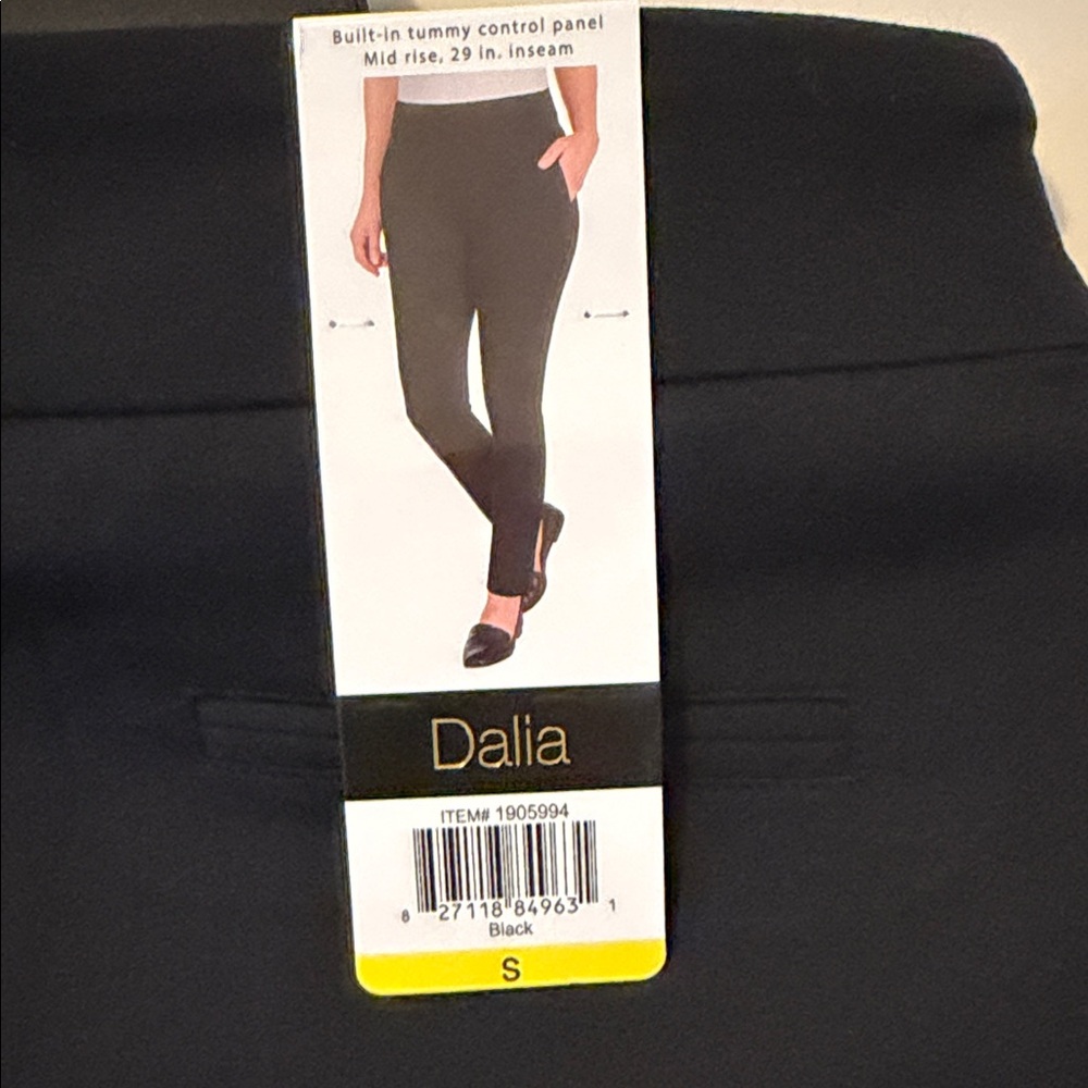 Dalia Black Slim-Fit Pants women’s size small NWT - Picture 4 of 9